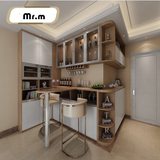 木先生现代餐厅家具 设计酒柜入户柜装饰柜一体定制 MG1301