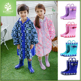 韩国新品儿童雨鞋男童女童雨靴防滑可爱小孩水鞋橡胶学生宝宝雨鞋