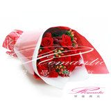 红唇 11红玫瑰欧式浪漫花束 北京上海鲜花速递花店 免费上门配送