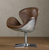 天鹅转椅铝皮沙发 创意时尚鸡蛋椅 宜家休闲椅子 欧式铝皮造型椅
