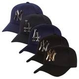 韩国-正品MLB洋基道奇队棒球帽,NY全封帽 金属标鸭舌帽男女帽