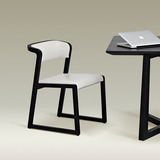 锐驰家具餐厅简约现代真皮实木餐桌椅家用书桌椅书房椅 餐椅米菲