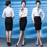 艾尚臣新款韩版职业装女装套裙修身包臀气质长袖白领工装套装女秋