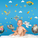 荧光夜光贴纸 太空之旅 宝宝儿童房天花板卧室男孩幼儿园教室贴画