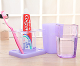 美特家刷牙杯洗漱创意牙具组合漱口杯情侣牙刷架套装杯套牙刷膏座