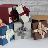 高档蝴蝶结精美商务正方形四件套礼品盒 情人节生日礼物包装礼盒