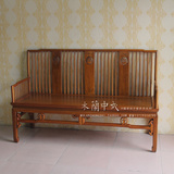 老榆木沙发椅 现代中式梳子靠背实木沙发椅 仿古明清古典围椅餐椅
