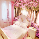 大型壁画3D立体浪漫樱花树风景电视沙发卧室客厅背景壁纸墙画墙纸
