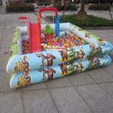 喜洋洋熊出没双层彩绘充气球池滑梯海洋球套装组合玩沙玩水玩具