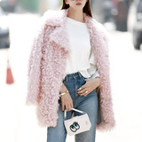 韩国冬装新款仿皮草外套大衣女中长款羊羔毛加厚保暖显瘦毛绒棉衣