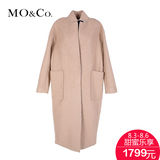 MOCo秋冬羊毛呢大衣摩安珂立领中长款西装外套MA154OVC32moco正品