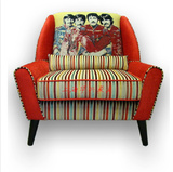 新款民族风单人布艺沙发椅东南亚复古印花创意休闲沙发可定制特价