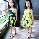 女童2016夏装新款连衣裙韩版宝宝儿童吊带公主裙女孩花朵背心裙子