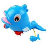 泓智婴儿洗澡玩具儿童发条戏水喷水海豚6-7-10个月宝宝玩具1-2岁