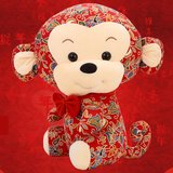 猴子毛绒玩具公仔猴年吉祥物布艺猴生肖猴公司活动批发红色布娃娃