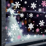 新年春节墙贴画商场店铺玻璃门窗户橱窗贴纸装饰品白色雪花窗贴花