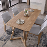 北欧宜家日式实木餐桌餐桌椅组合简约现代一桌四椅六椅客厅家具