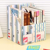 韩版DIY纸质桌面收纳盒杂志整理盒书架 办公室文件资料架学生书立