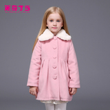 【买2免1】米奇丁当2015秋冬装新款童装儿童外套中大童毛领大衣女