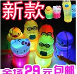 多彩彩虹圈灯笼发光卡通塑料弹簧圈弹力圈叠叠乐儿童创意儿童玩具