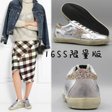 16ss限量版ggdb小脏女鞋韩国Golden Goose星星做旧内增高银色板鞋