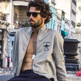 AK男装2016春季新款自由古巴线绣男士拉链卫衣夹克