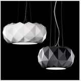 意大利黑白钻石玻璃现代节能灯led创意餐厅卧室书房酒吧客厅吊灯