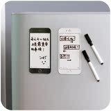 带笔软磁贴留言贴可反复擦写包邮 手机型可留言擦写冰箱贴 创意