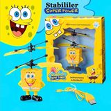 儿童玩具充电小黄人飞机感应遥控直升飞机悬浮海绵宝宝胡巴飞行器