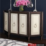 上海美式新古典实木家具高端定制 欧美简约门厅实木玄关柜 置物柜