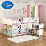 迪士尼儿童家具 单人床中高床书桌衣柜组合床 多功能床儿童床女孩
