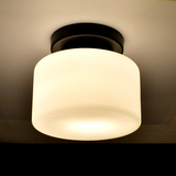 现代新中式玄关灯过道灯阳台走廊灯简约小吸顶灯圆形玻璃灯罩灯具
