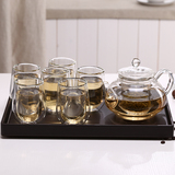 特莱滋 耐热玻璃茶壶茶具套装 透明过滤加厚花茶壶红茶泡茶壶茶器