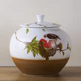 景德镇陶瓷器 现代简约装饰家居花瓶摆件 名家手绘储物罐茶叶罐