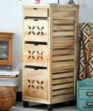 实木厨房餐边柜多层收纳柜美式简约家具时尚家具抽屉收纳柜储物柜