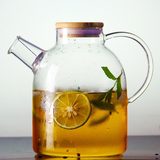 高硼硅玻璃冰箱盛凉茶冰水冷水壶2L大容量耐高温晾凉白开水壶水杯
