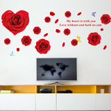 创意卧室浪漫床头衣柜装饰墙贴纸 客厅电视背景沙发墙上装饰贴画