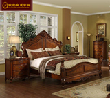 实木双人床美式乡村1.8米大床欧式高档婚床简约现代卧室家具套装