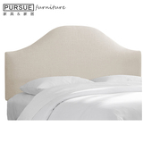 韩式时尚单双人酒店主题房床头板日式皮布艺弧形床头靠垫北欧靠垫