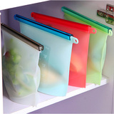 食品级耐高温硅胶保鲜袋密封袋 冰箱食物储存袋 可加热冷藏收纳袋