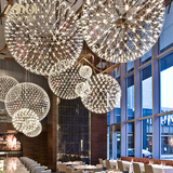 简约现代LED铁艺餐厅吧台客厅灯具创意个性酒店星球烟花火球吊灯