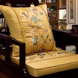 现代中式红木沙发坐垫抱枕实木绣花床头靠垫圈椅座垫罗汉床垫定制