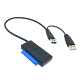 CY 双头USB带供电 SATA笔记本硬盘转USB3.0连接线易驱线