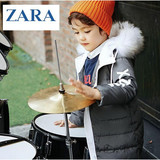 香港代购欧洲站Zara冬季新款儿童羽绒服男童中长款加厚外套