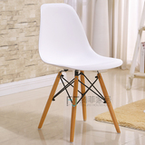 腾菲 家用电脑椅 时尚休闲餐椅 宿舍塑料椅子 创意木质办公座椅
