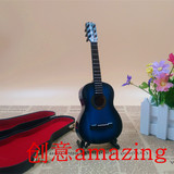 包邮蓝色咖啡古典吉他模型乐器模型教师节礼物送男女朋友生日礼物