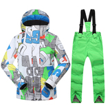 GSOU  SNOW正品儿童滑雪服套装 男童户外防水透气加厚滑雪衣包邮