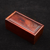 老挝大红酸枝实木雕印章收纳盒私章盒 方图章盒子 红木印鉴印章盒