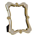 台式单面镜子便携折叠欧式化妆镜创意公主梳妆镜复古书桌相框两用