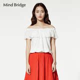 Mind Bridge百家好韩版夏季新品修身显瘦衬衫MQBL322H